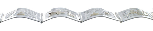 Sterling Silver 12 KGF Link Bracelet NX11595